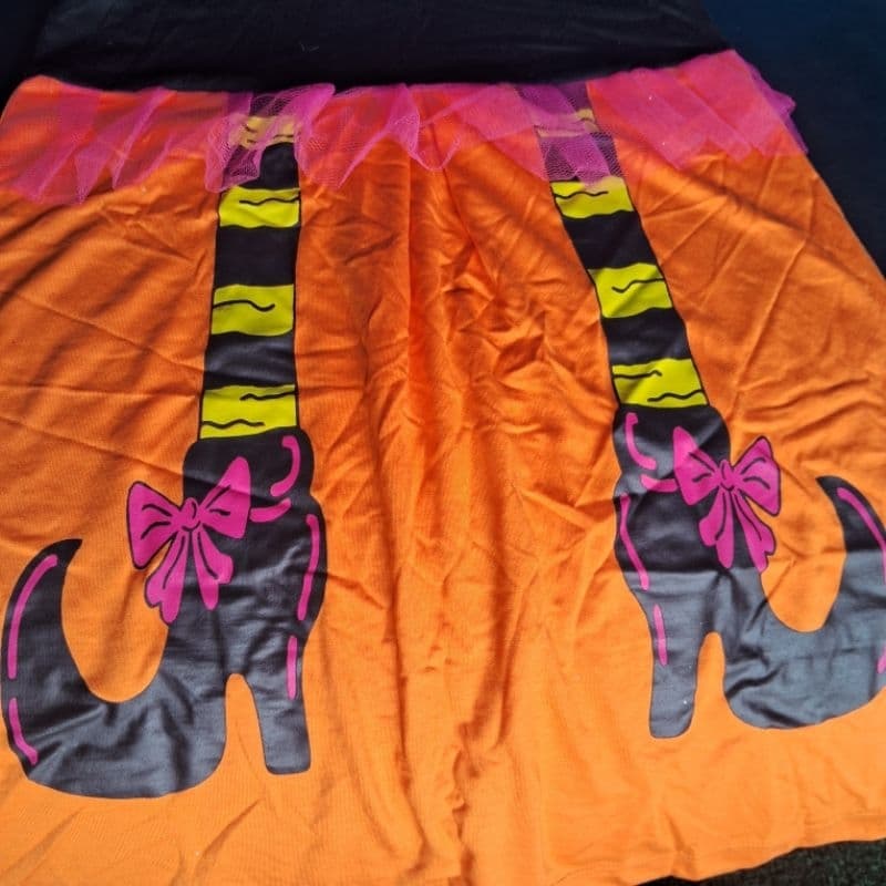 Vestido Bruxinha Para Festa Fantasia Infantil Tam 5 Para Crianças De 05 anos Vestido