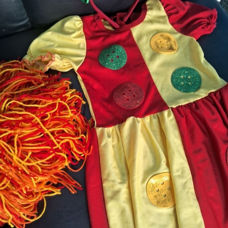 Vestido Emília Do sítio do Pica-pau amarelo . Vestido Para Festa  Fantasia Infantil Tm  03 Para Crianças De 03 a 04 anos