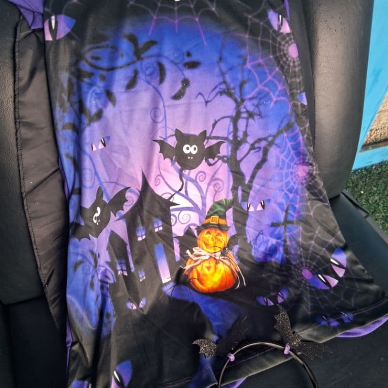 Vestido Morcego Para Festa Fantasia Infantil Tm 05 Para Crianças De 05 a 06 anos