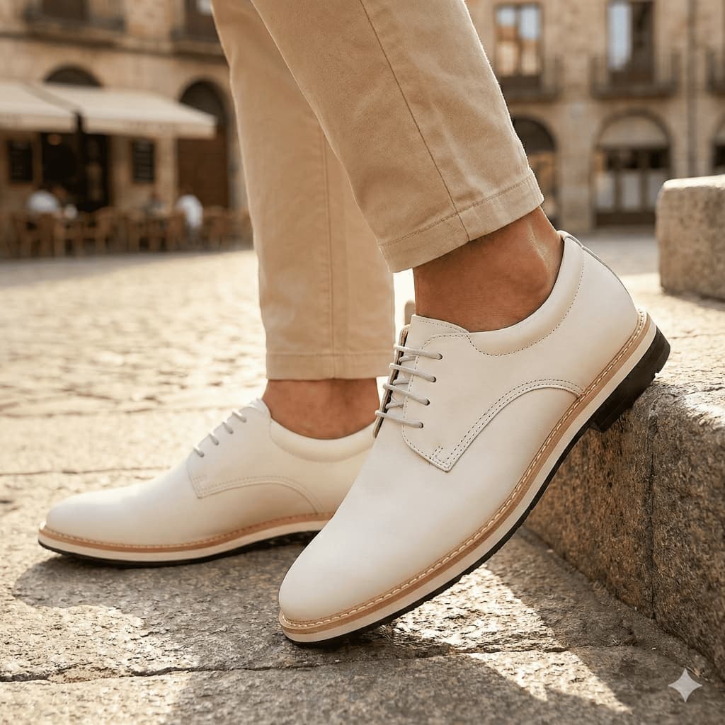 Sapato Social Oxford Masculino Derby Elegante Confortável Solado Em Borracha antiderrapante