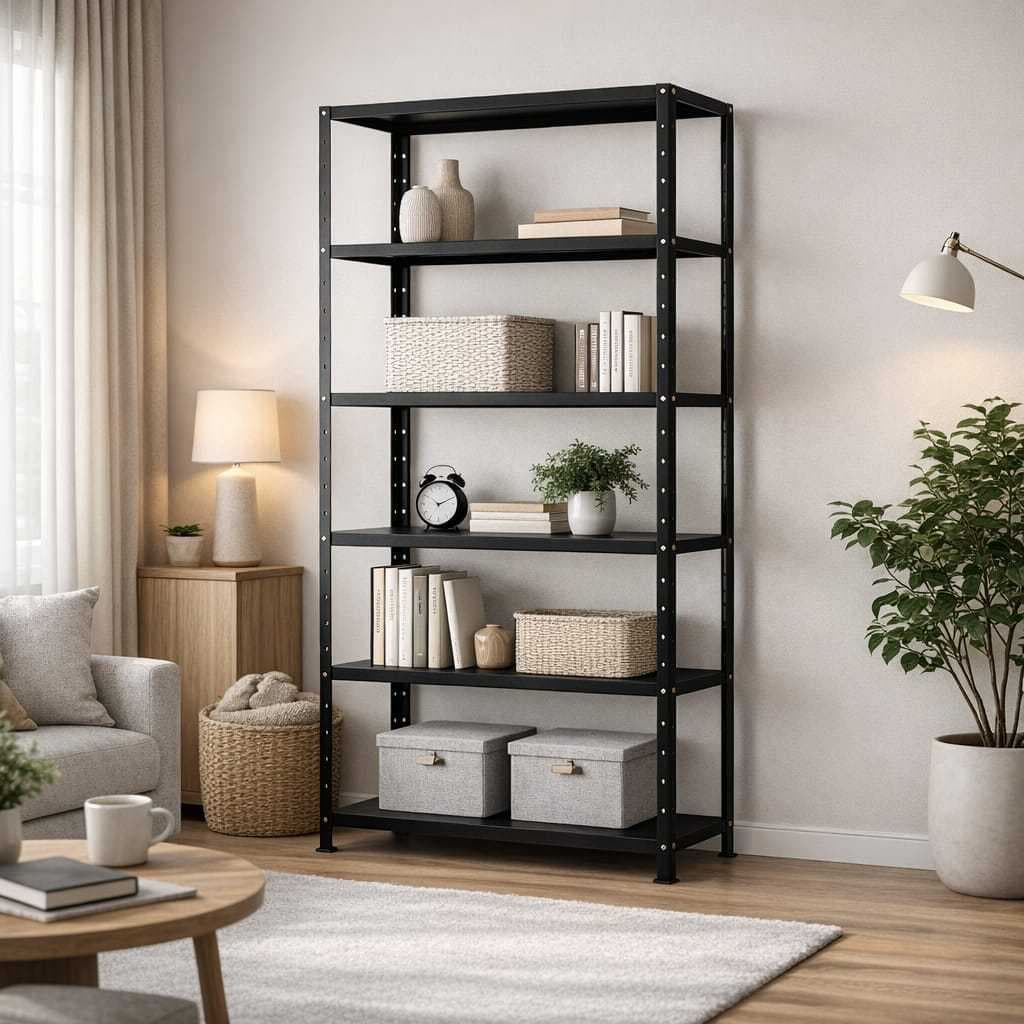 Estante Prateleira de Aço Galvanizado 177x90x27cm Armário Multiuso Loja Farmácia Hospital Quarto Escritório Lavanderia