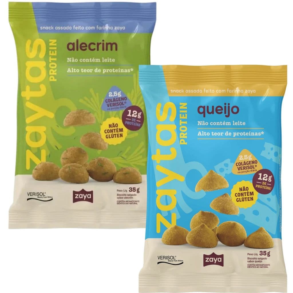 Kit 2 Zaytas Protein Alecrim & Queijo S/ Glúten Zaya 35g