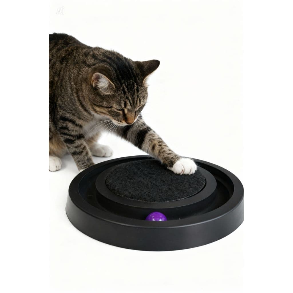 Arranhador Para Gatos Redondo  Brinquedo Interativo Antiestresse com bolinha
