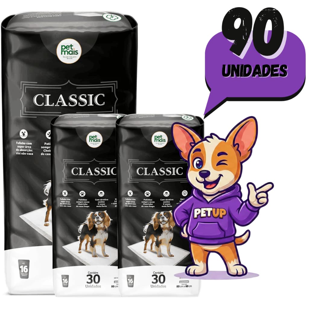 Tapete Higiênico Petmais Classic 90 unidades 90 x 60 cm Super Premium