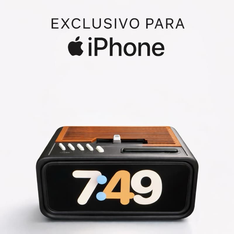 Case Dock de carregamento Iphone pro modelo Radio Relógio anos 90