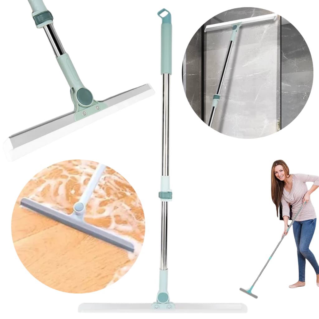 Rodo de Silicone para Limpeza Piso Vidros Uso Duplo Refil ou Cabo Avulso Com Gancho ALTO
