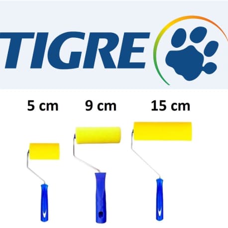 Rolo de Espuma Poliéster Amarela 5cm, 9cm e 15cm para Artesanato e Pintura ref 1341 Tigre