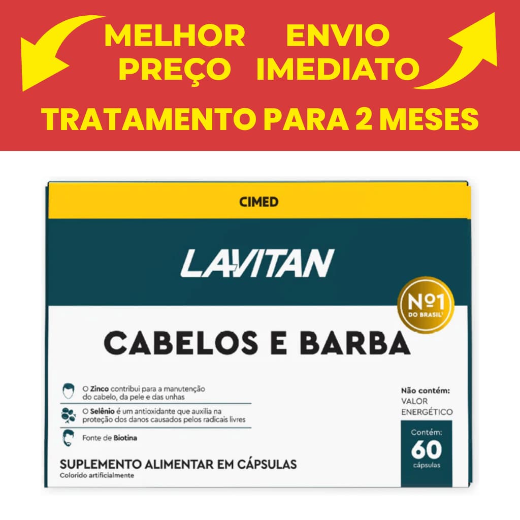 Lavitan cabelos hair e barba 60caps.