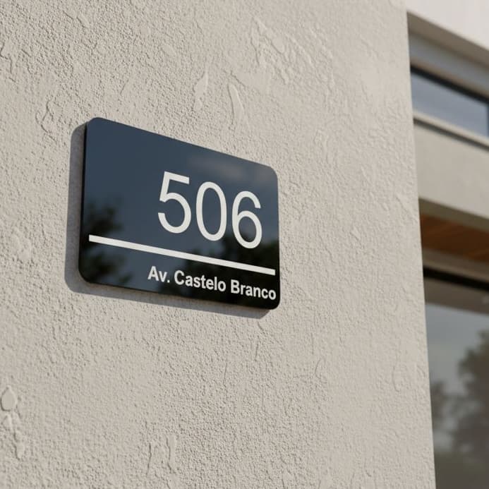 Placa De Endereço E Número Para Casas Promoção Menor Preço 30x20