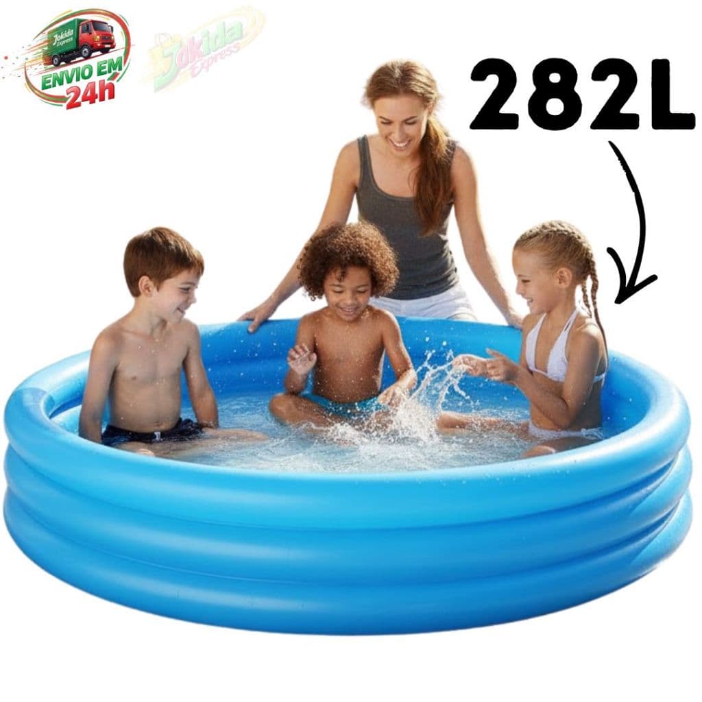 Piscina Inflável Infantil 282 litros 1,52m x 30cm Bestway Para Crianças Super Resistente Qualidade e Sofisticação