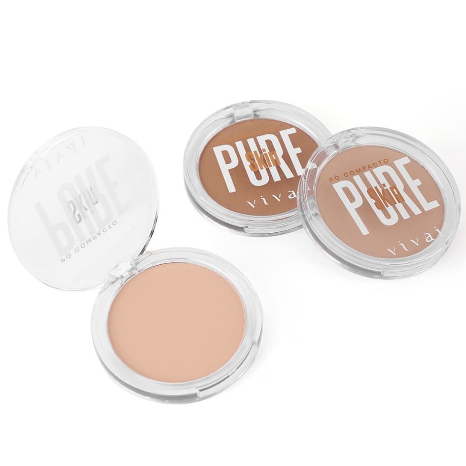 Pó Compacto Matte Pure Skin Vivai Acabamento Natural