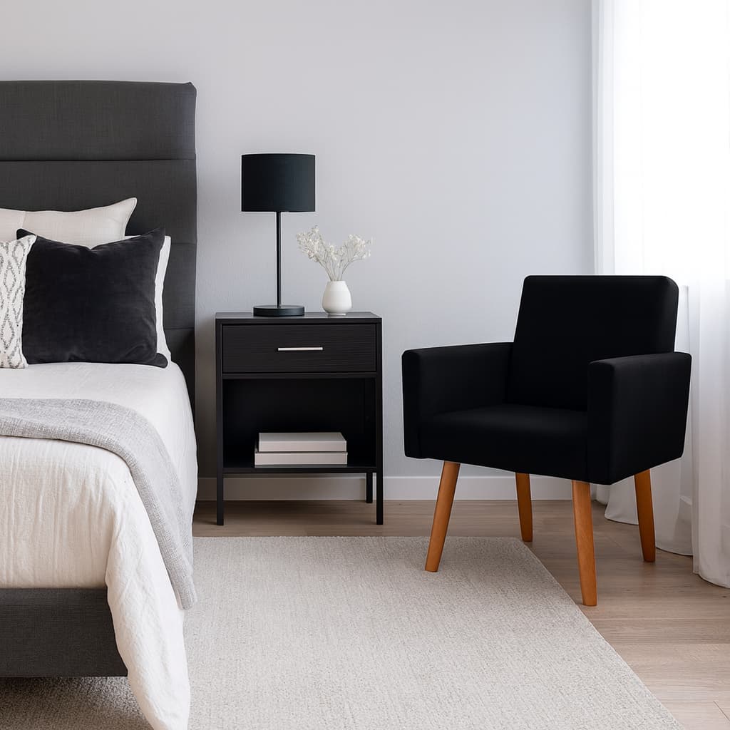 Poltrona para Sala Nina Quarto Penteadeira Barbearia Recepção Clínica Atendimento Tecido Suede Premium