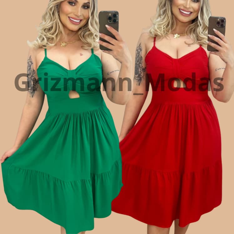 Vestido Feminino Curto Com Buraco Liso Feminino Casual Forrado com Bojo Soltinha
