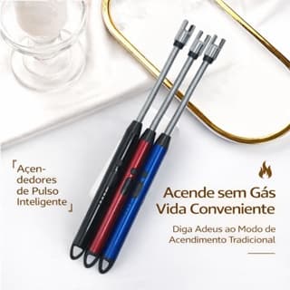 Isqueiro Elétrico Recarregável USB Para Fogão Churrasqueira Velas Acendedor Eletrica
