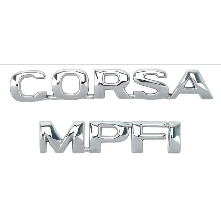 Kit Emblema Letreiro Cromado Corsa Mpfi 96 97 98 99 00 01 02