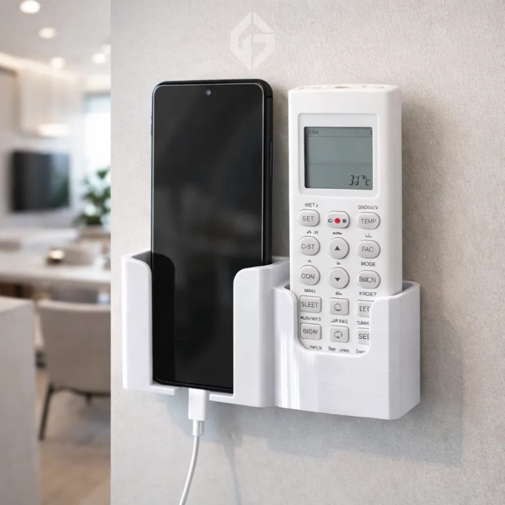 Suporte De Parede Universal Dois Em Um Celular Controle de Televisão ar condicionado Preto e Branco