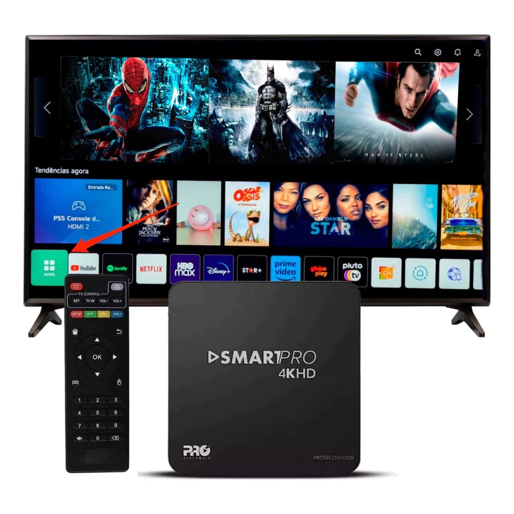 Smart Box Tv Proeletronic Prosb-3000 3 Geração Preto