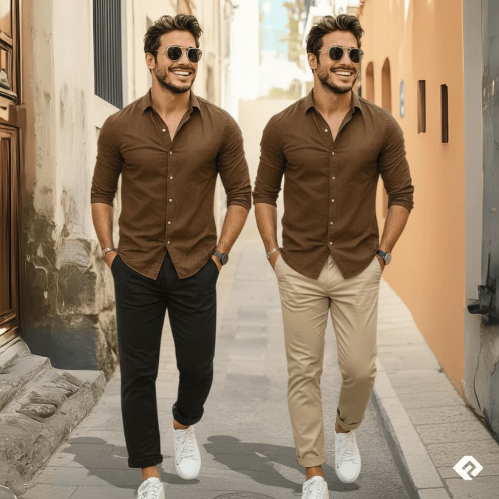 Kit 2 Calças Sarja Masculina Alfaiataria Esporte Fino 4 Bolsos