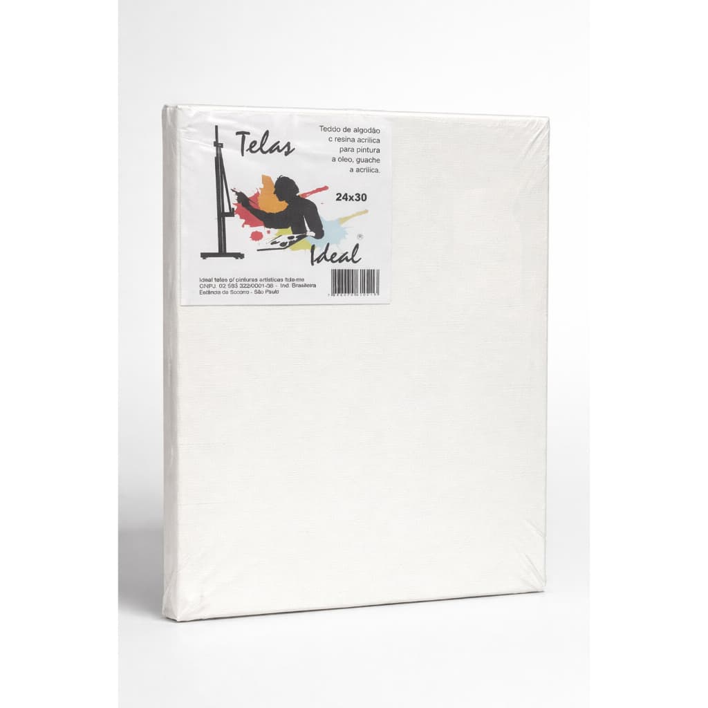 Tela Para Pintura 24x30cm Algodão com Chassi de Madeira Ideal para Tinta Óleo Acrílica e Guache Profissional Artistas