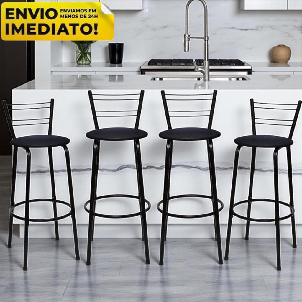 Banqueta Alta Banco Cadeiras Altas Balcão Bancada Cozinha Americana Churrasco Casa Decoração