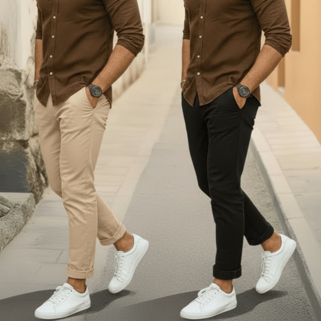Kit 2 Calça Sarja Masculina Sport Fino Skinny com Lycra Slim Jeans