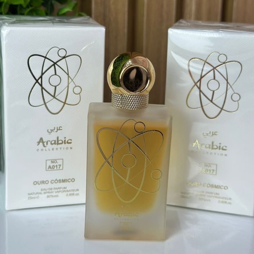 Perfume Árabe Arabic Collection A017 Ouro Cósmico Feminino Miniatura 25ml