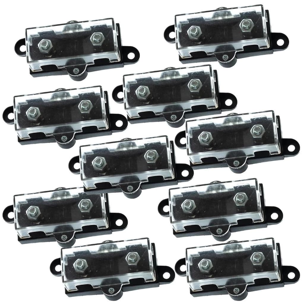 Kit 10 Porta Fusivel Midi Pequeno Para Som Automotivo Acrílico Tampa Proteção de Bateria