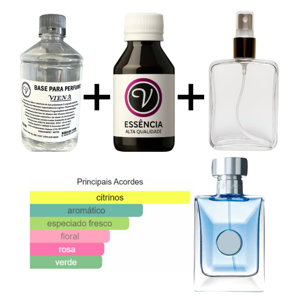 Kit para Perfumista Completo Iniciante VERS POUR HOMME - Essência Óleo