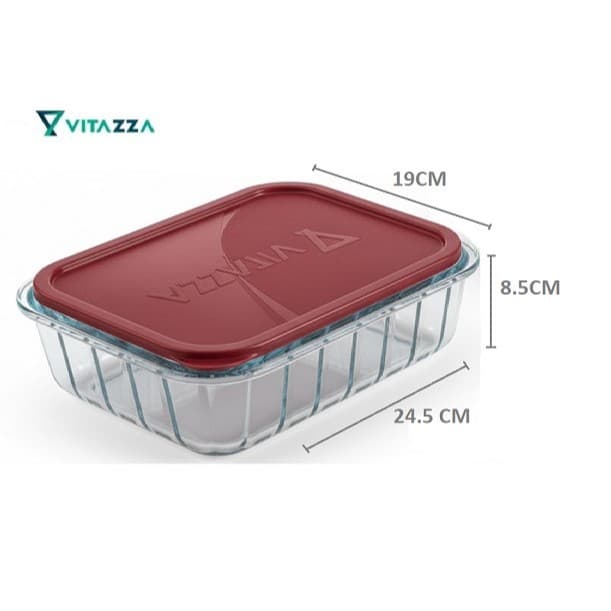 Pote Tigela Vidro 2.4 Litros Oceani Com Tampa Plástica Vitazza