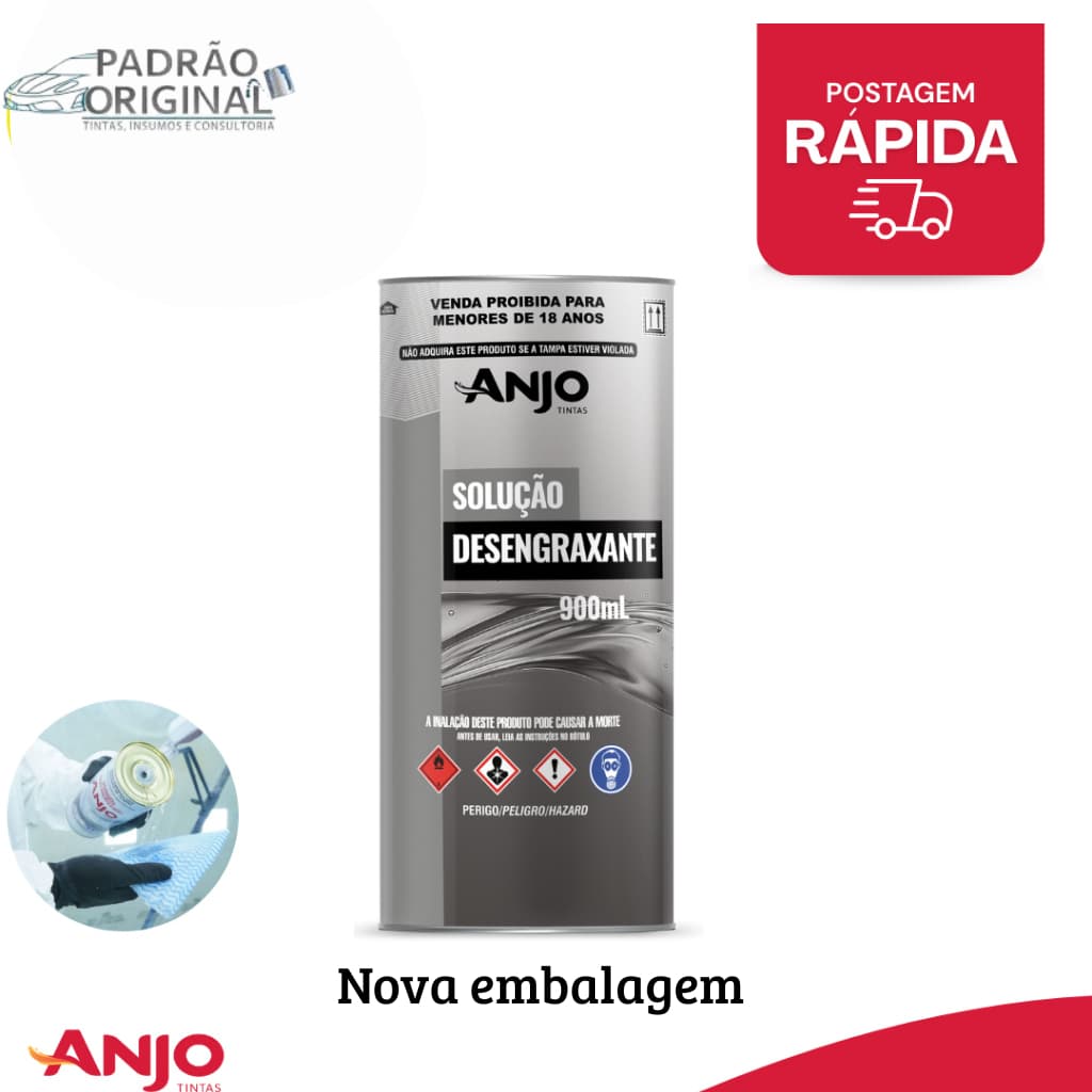 Solução Desengraxante Automotiva 900ml Anjo Tintas