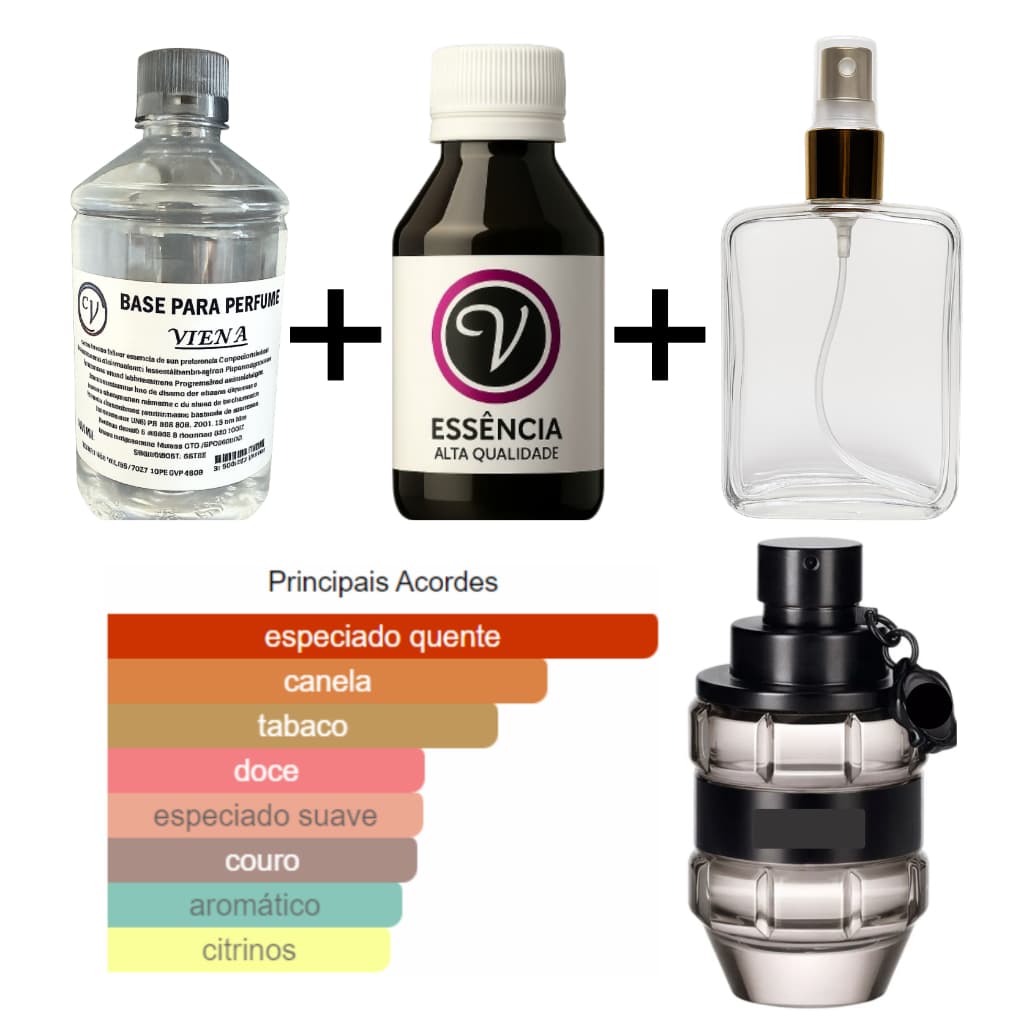 Kit para Perfumista Completo Iniciante SPICE - Essência Óleo
