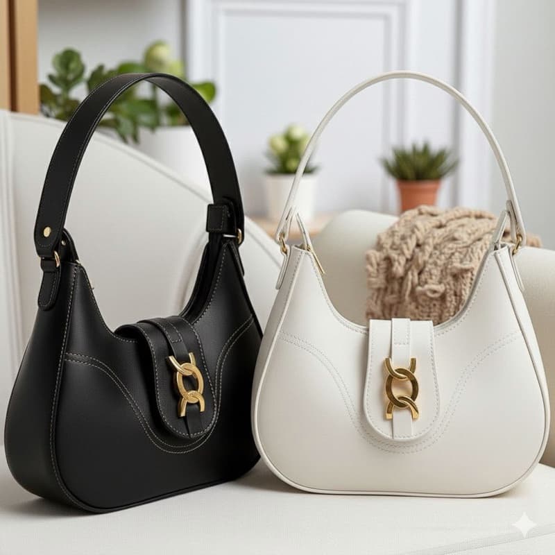 Kit Bolsas Feminina Elegante Desing Metal Bolsa De Ombro Várias Cores