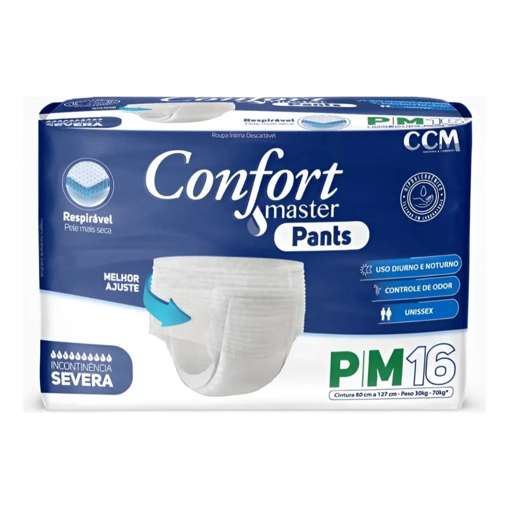 Fralda Geriátrica Descartável Confort Master Pants P Ao EG