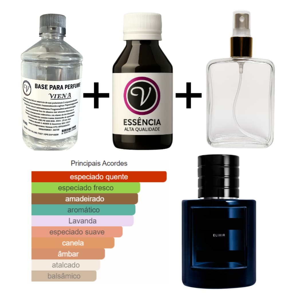 Kit para Perfumista Completo Iniciante SAUVAG ELX - Essência Óleo