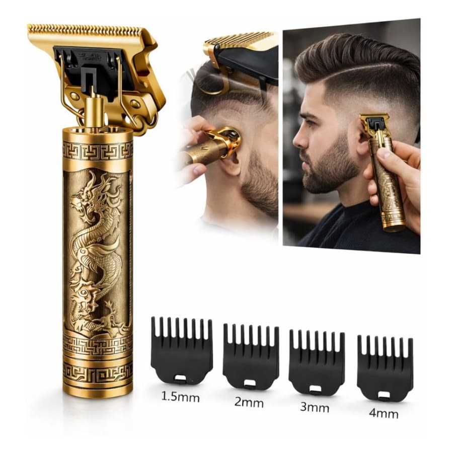 Maquina Cabelo Dragão Sem Fio Acabamento Recarregável Barba