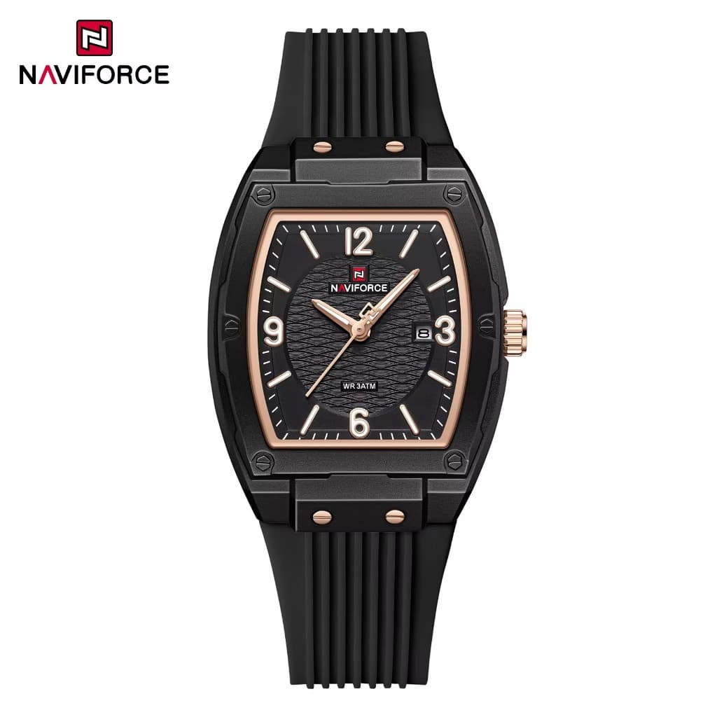 Relogio Feminino Naviforce 5070 Original Silicone 3ATM Quartzo Casual Minimalista
