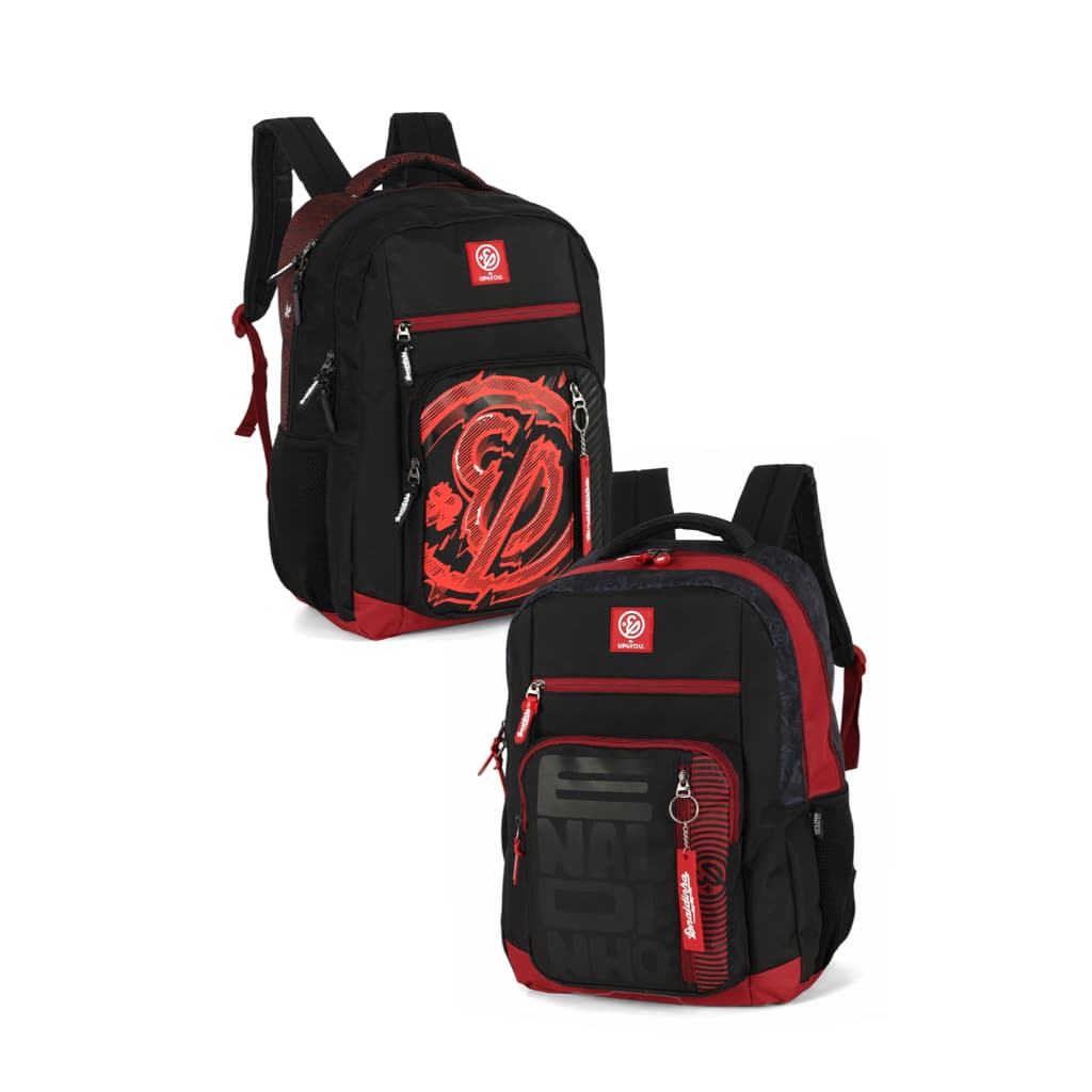 Mochila Costas Enaldinho Escolar Juvenil Masculina Luxcel Up4you Preta Vermelha Youtube