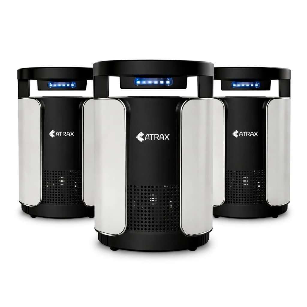 3 Atrax Ambientes Internos Armadilha Com Led Ultravioleta Para Matar Insetos Proteção Sem Veneno
