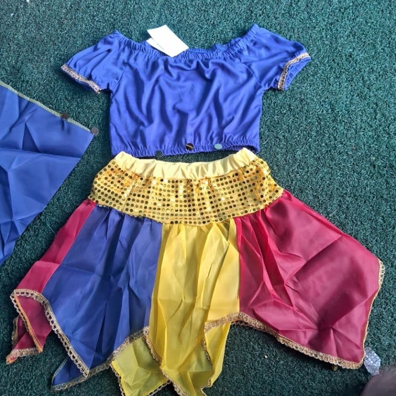 Cigana Conjunto Infantil Tm 12 Para Crianças 11 a 12 anos Material 100%Poliéster Detalhado Com lantejoulas