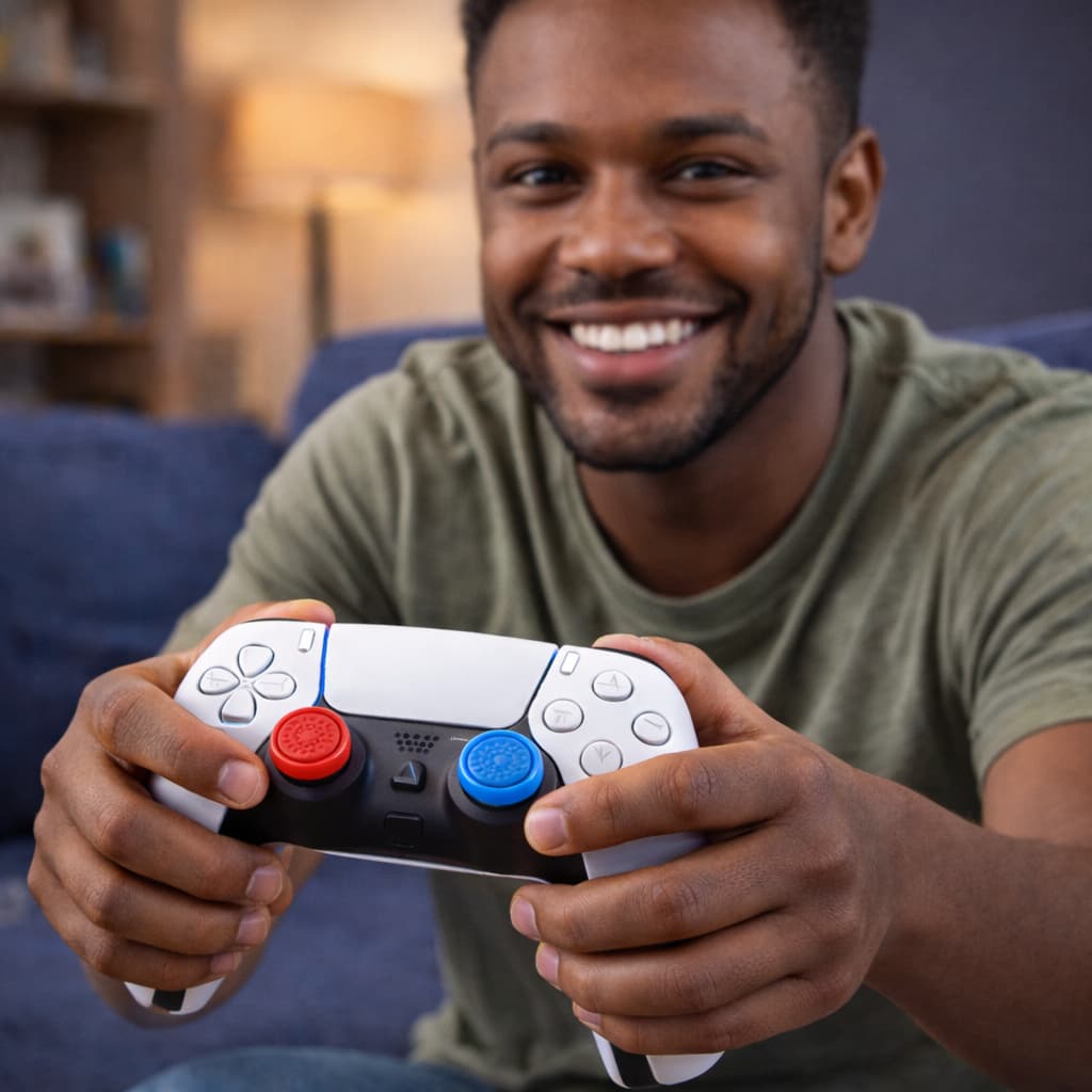 Grip para Analógico Controle PS5 PS4 PS3 XBOX S X 360 Wii Capa de Silicone Antiderrapante Proteção