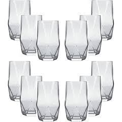 KIT 6/12 Copos Long Drink Topázio Nadir 360 ML Água Suco Bar Cozinha Decorada Vidro Reforçado