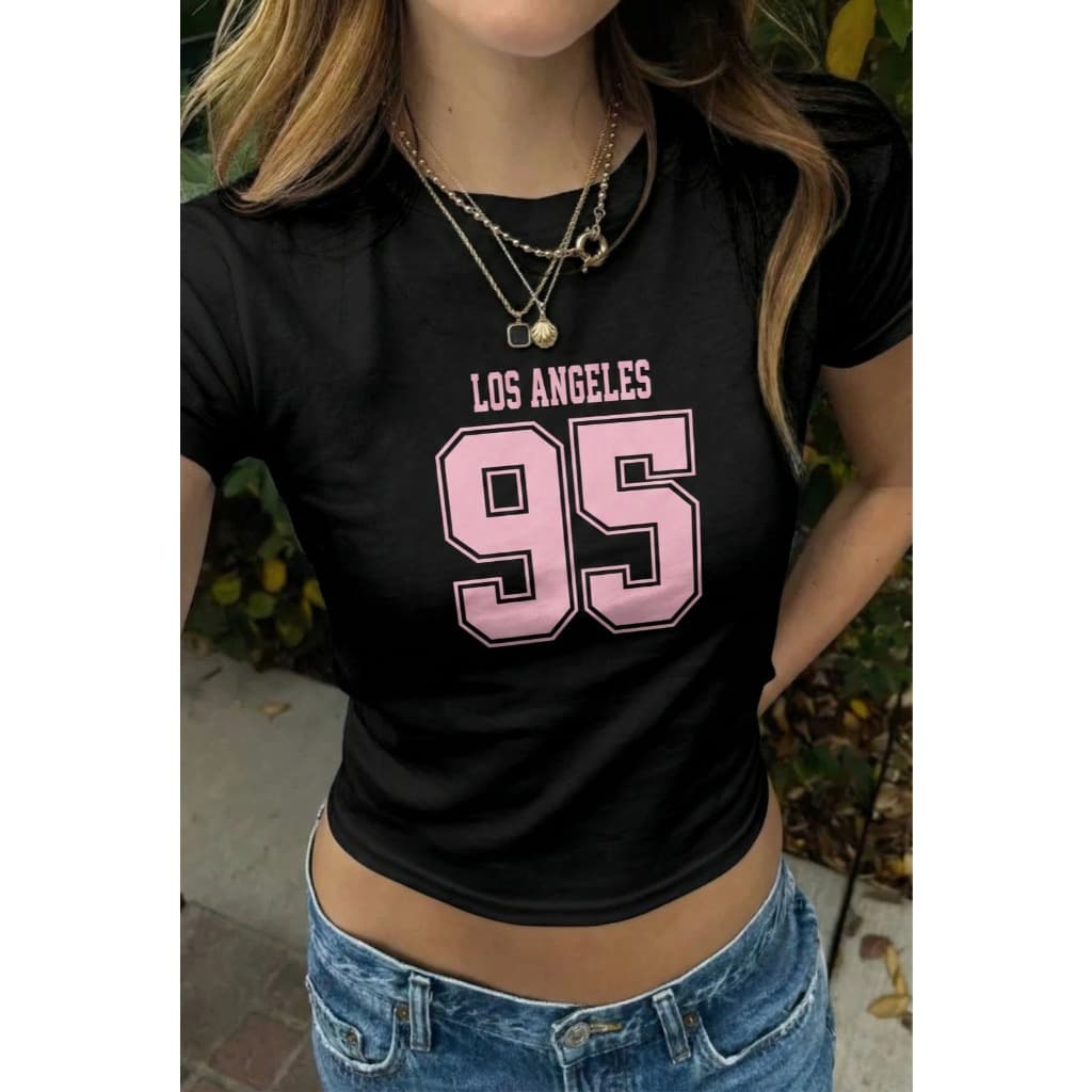 Baby Tee Los Angeles 95 Estilo Y2K Vintage Aesthetic Viral Pinterest