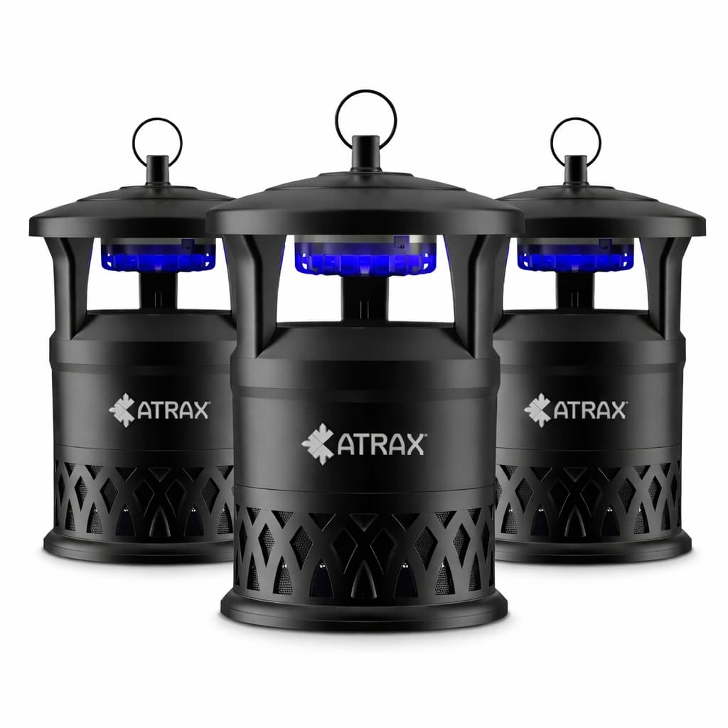 Kit 3 Armadilha Atrax Uso Externo Pega Mosquito Pernilongo Luz Led Ultravioleta Bivolt 110/220v