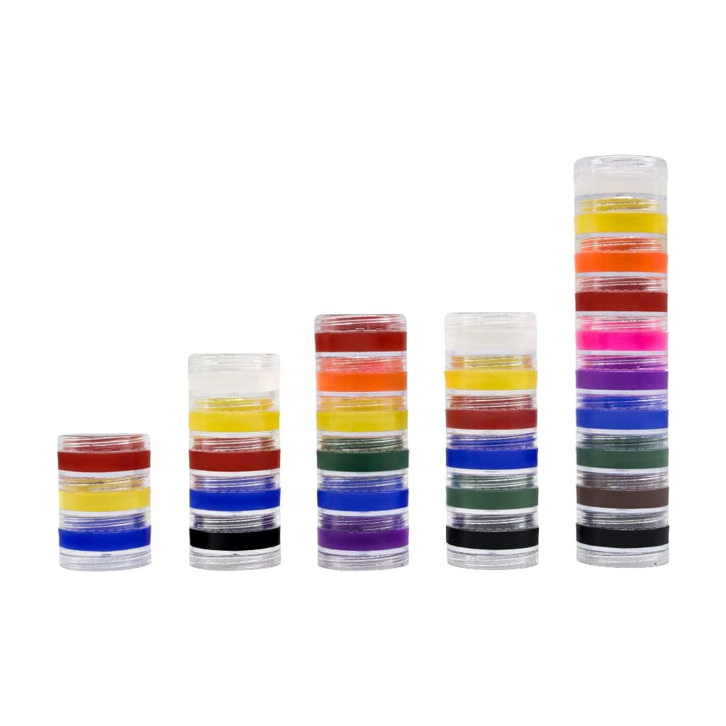 Torre de Tinta Facial Colormake cremosa - 5 ou 10 cores Neon, Normal ou com Glitter