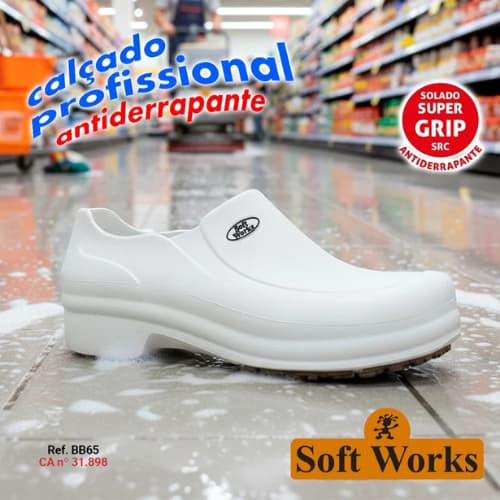 Sapato Profissional Antiderrapante Clinica Hospital Cozinha Enfermagem Hospital Cozinha Ref. BB65