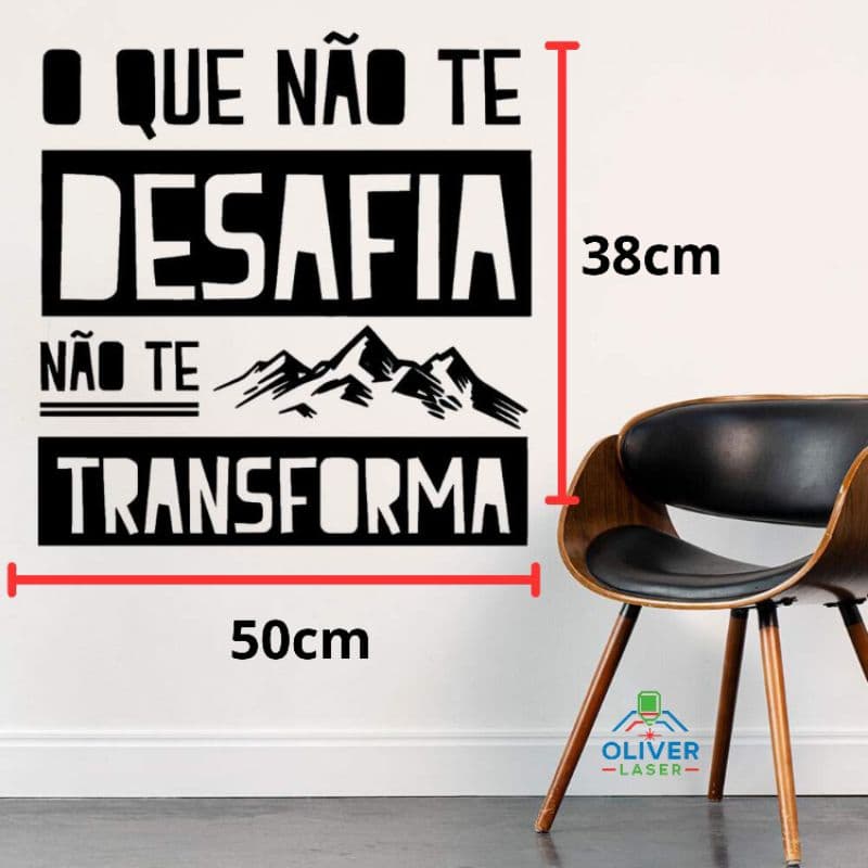 Frase decorativa para escritório