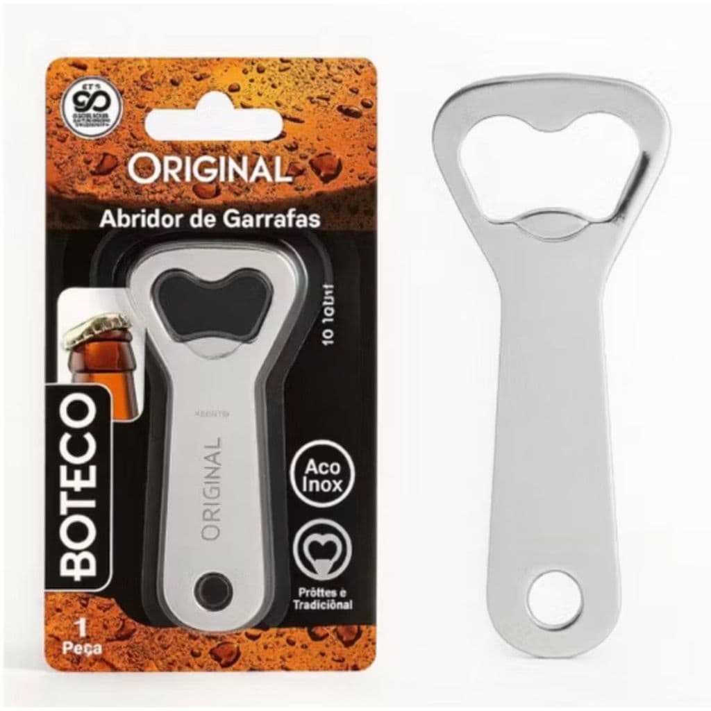 Abridor de Garrafa Inox Tradicional 10cm Kit 1 3 ou 5 Unidades Pronta Entrega Original Line