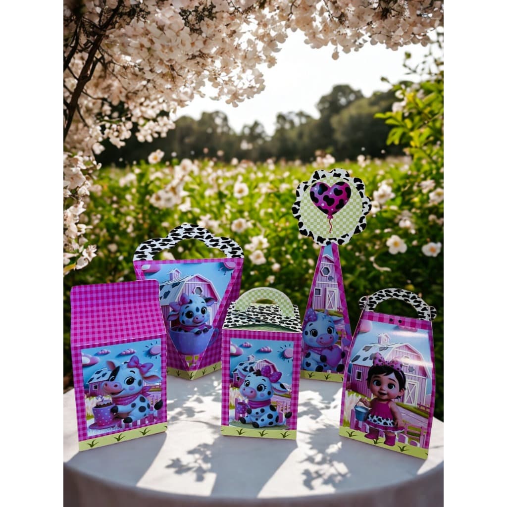 Kit Caixinhas Personalizadas Vaquinha PEGUE E MONTE ENVIAR NOME E IDADE LOGO A POS A COMPRAPEGUE E MONT