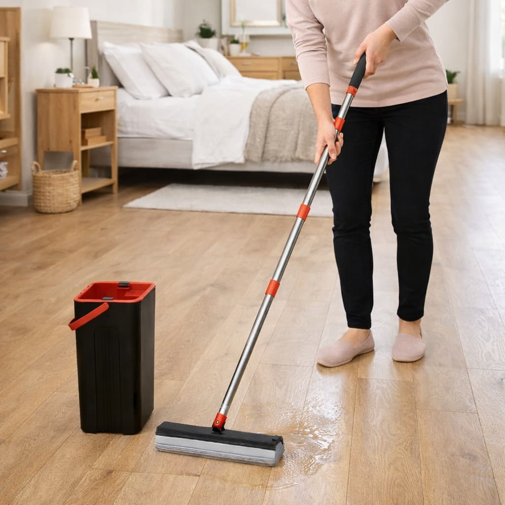 Mop Esponja PVA com Balde e Cabo em Aço Inox - 125 cm