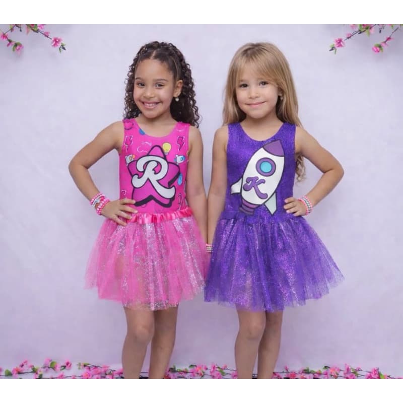 Maiô Bory Body Infantil Menina Rosa com Estampa Estrela e Letra  R – Confortável e Estiloso grupo dos rosas emilly vick